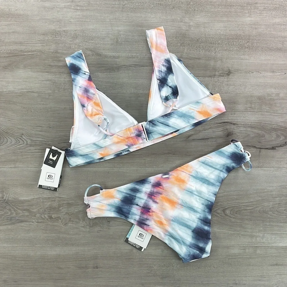 ☀️RIP CURL☀️ SURF TRIP V NECK BRALETTE SURF TRIP CHEEKY HIPSTER BIKINI SET